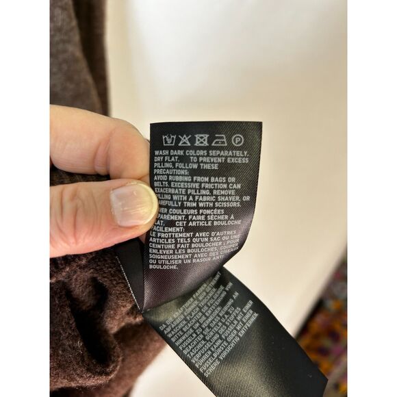 Uniqlo NWOT Heathered Brown Pure Wool V-Neck Button-Up Cardigan Sweater Size M - Picture 11 of 13